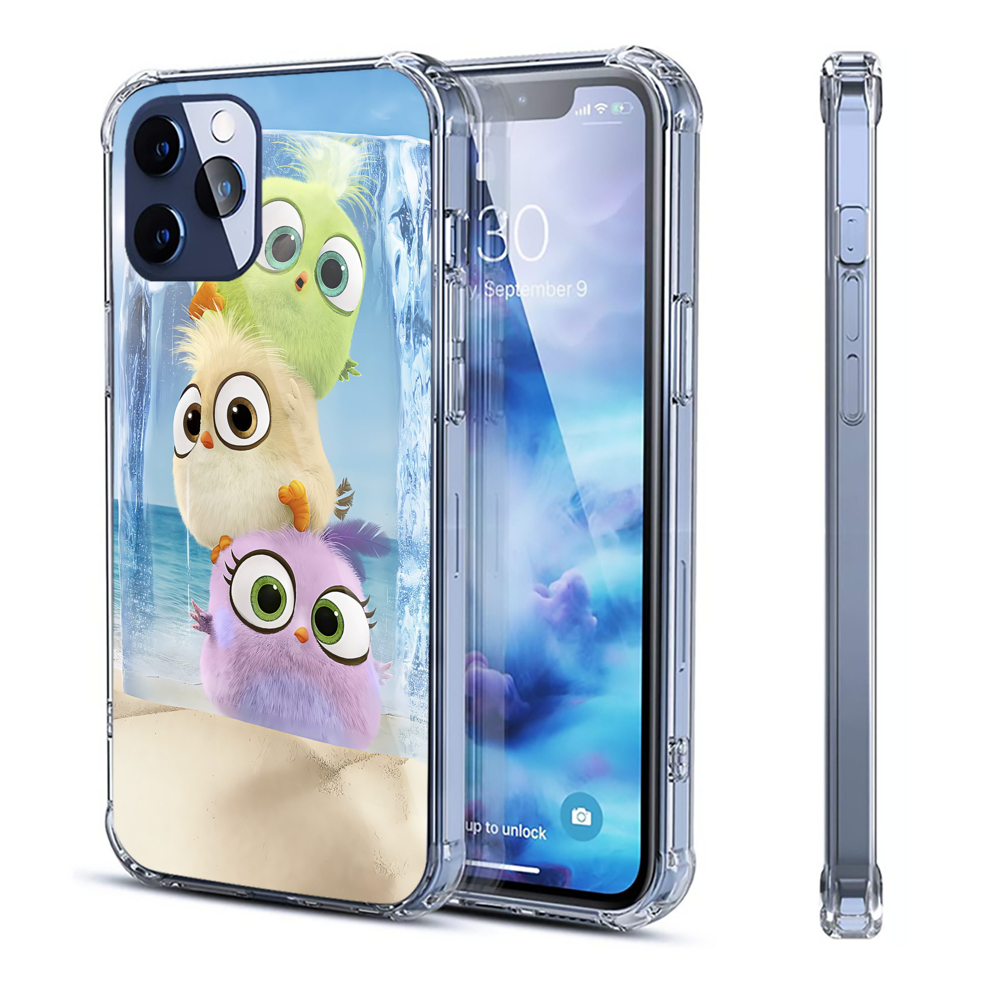 （画像用） Angry Birds アングリーバード 【iPhone 12シリーズ対応】透明スマホケース（クリアソフトケース）